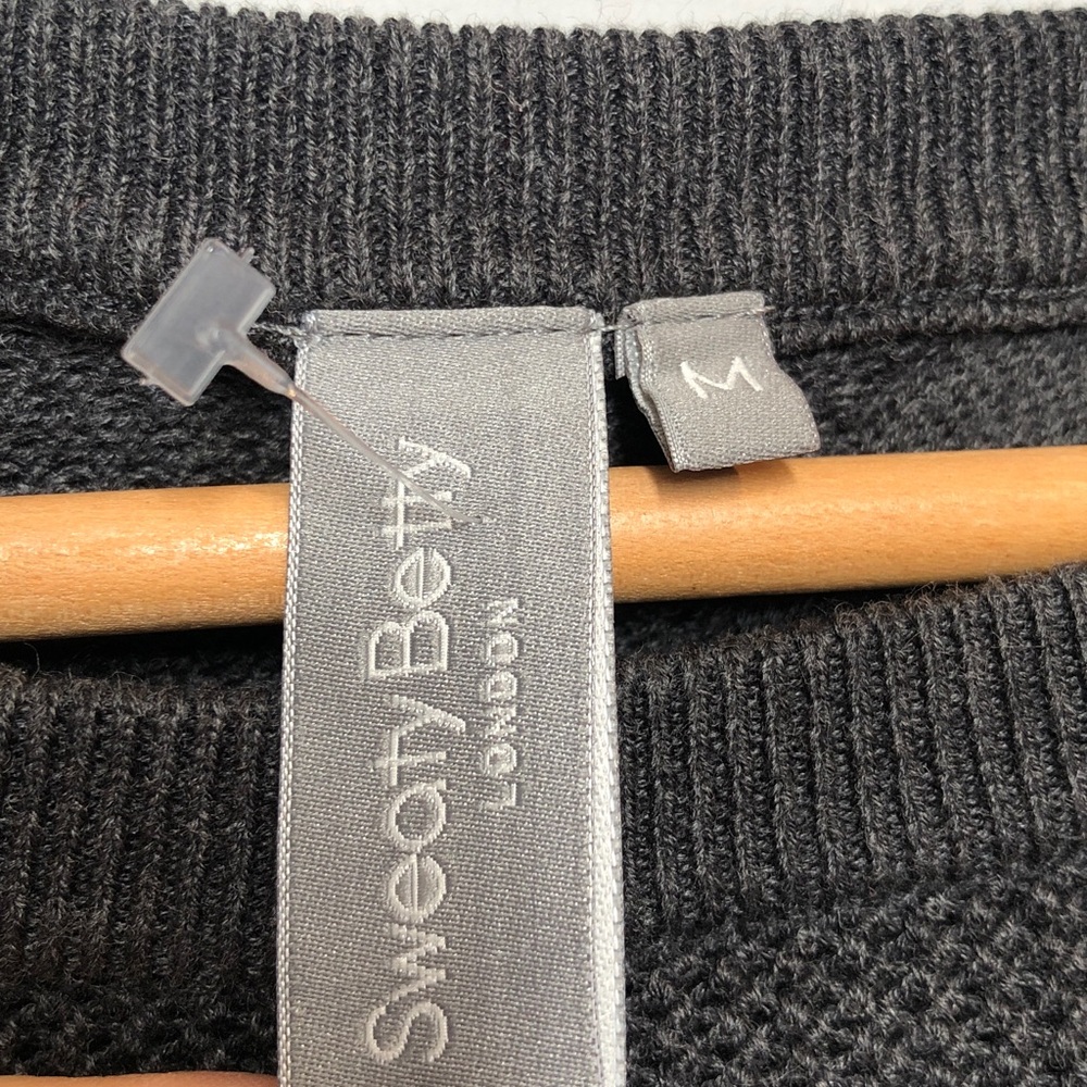 Sweaty Betty Amity Knit Jumper Charcoal Women's Crew Neck Sweater M A1 - Picture 5 of 10